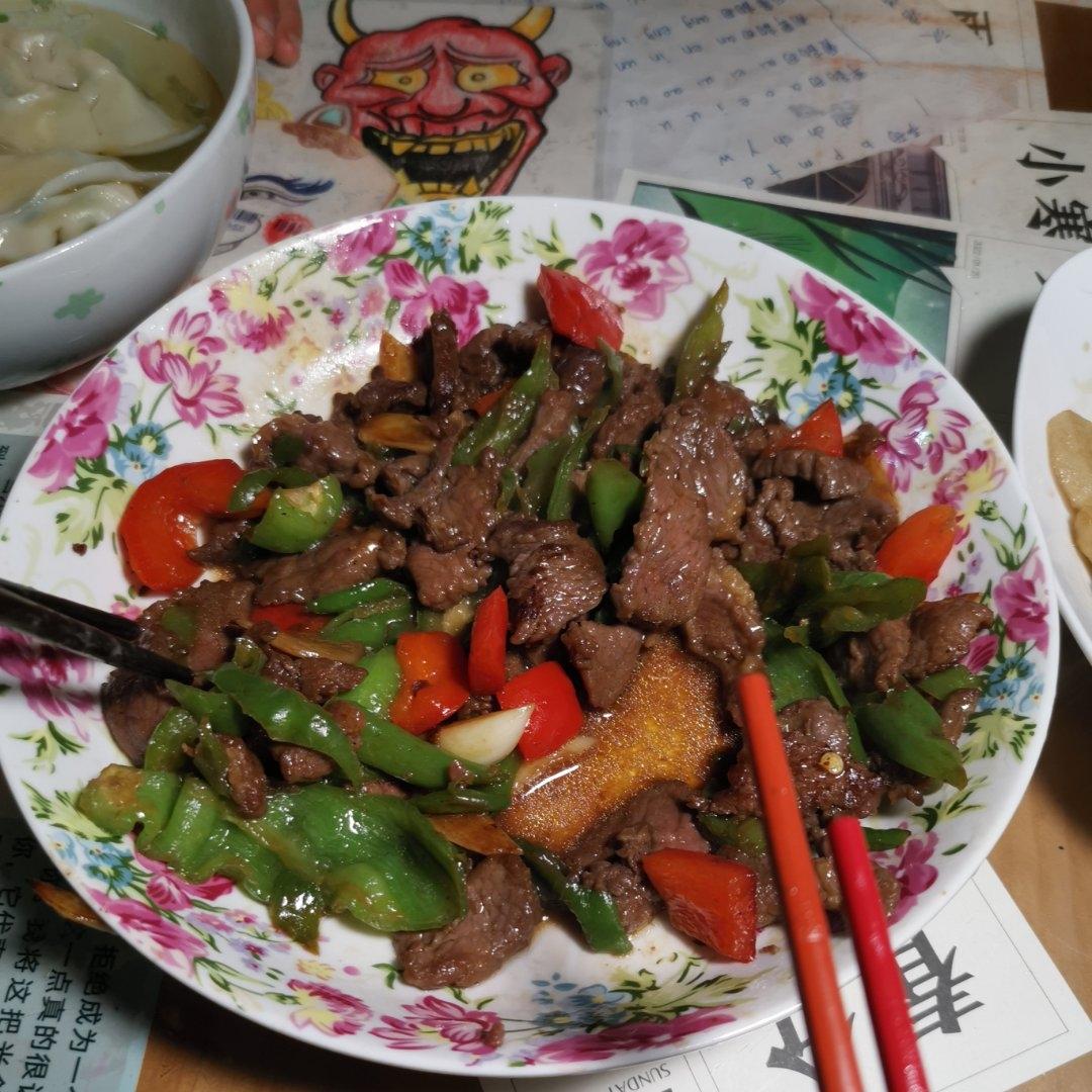 青椒炒牛肉片