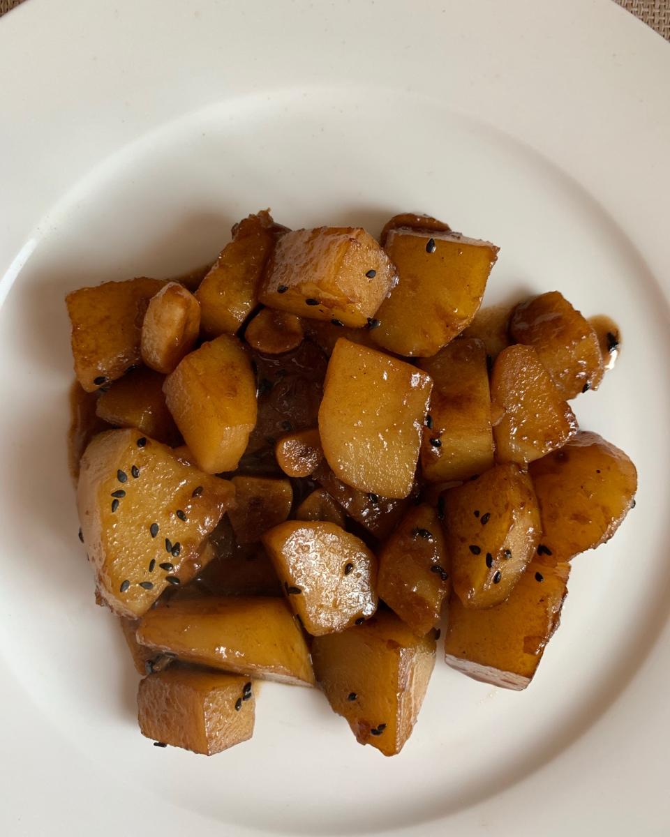 可乐土豆￨盘子都舔干净了