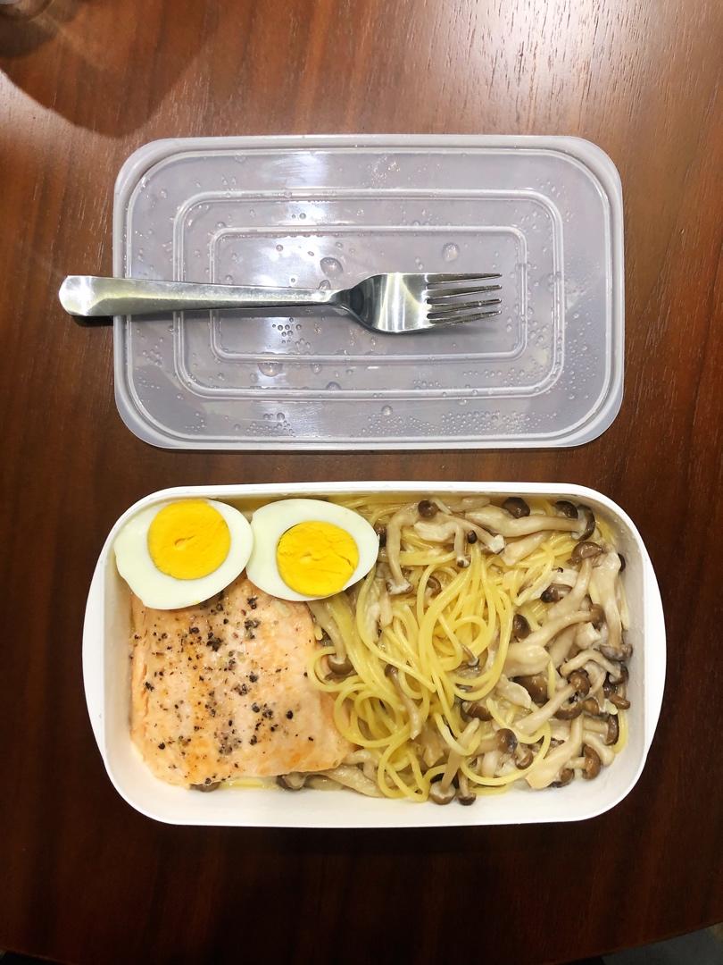 低卡伪白酱奶油培根蘑菇意大利面｜#Healthymeals# 减脂必撸02