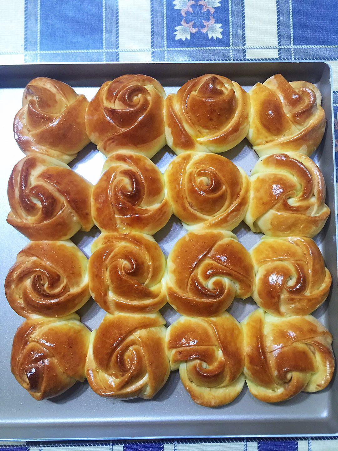 玫瑰花面包