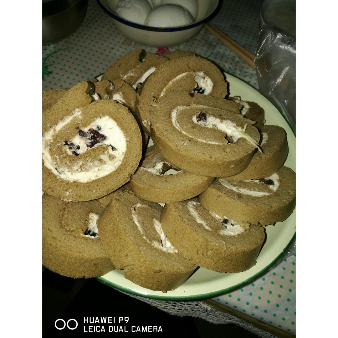 抹茶蜜豆蛋糕卷