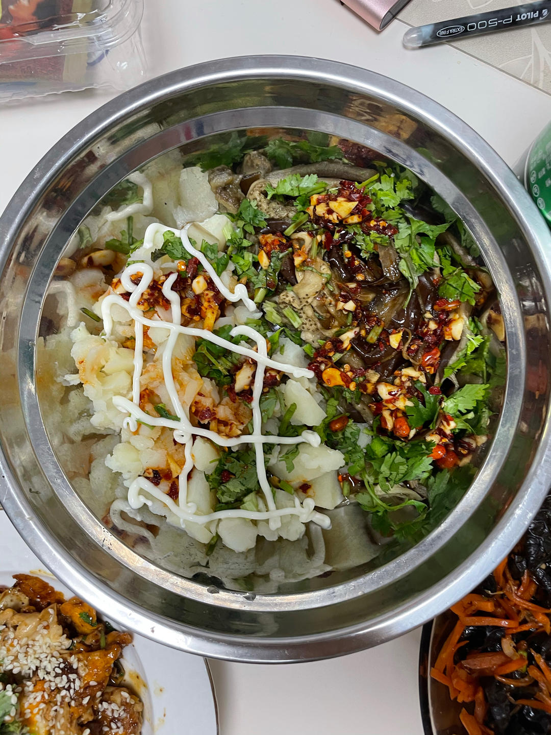 凉拌蒸茄子土豆-不放一滴油