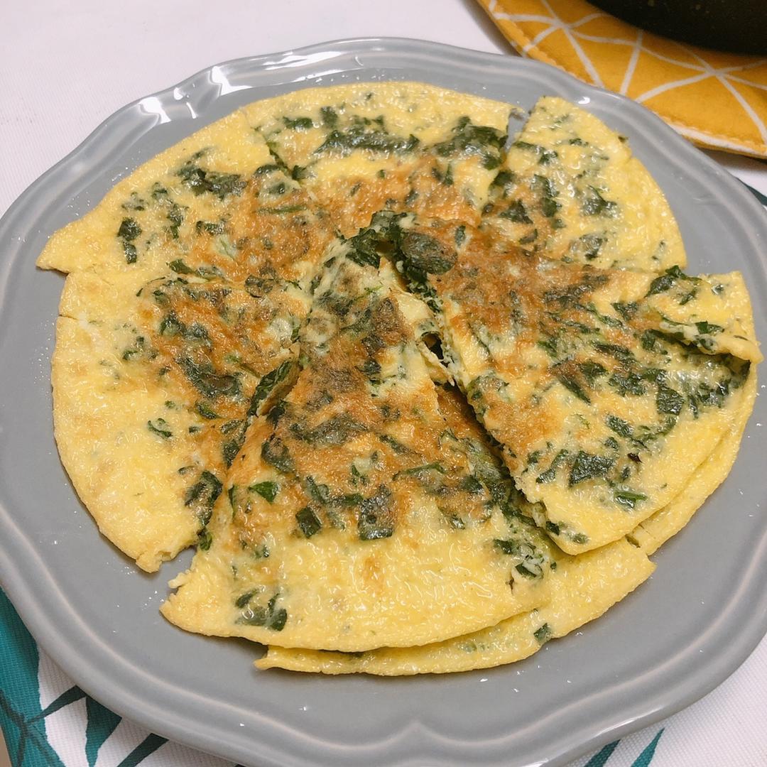 菠菜鸡蛋饼（无面粉）
