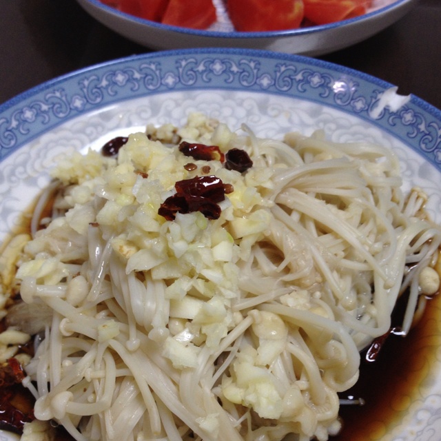 白灼金针菇