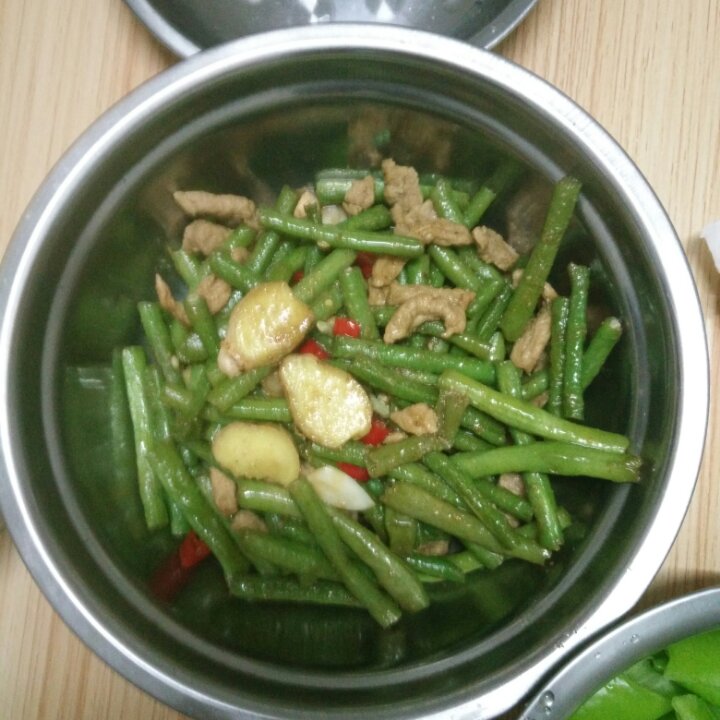 缸豆炒肉末