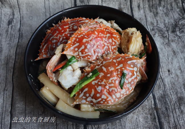 年糕焖花蟹的做法