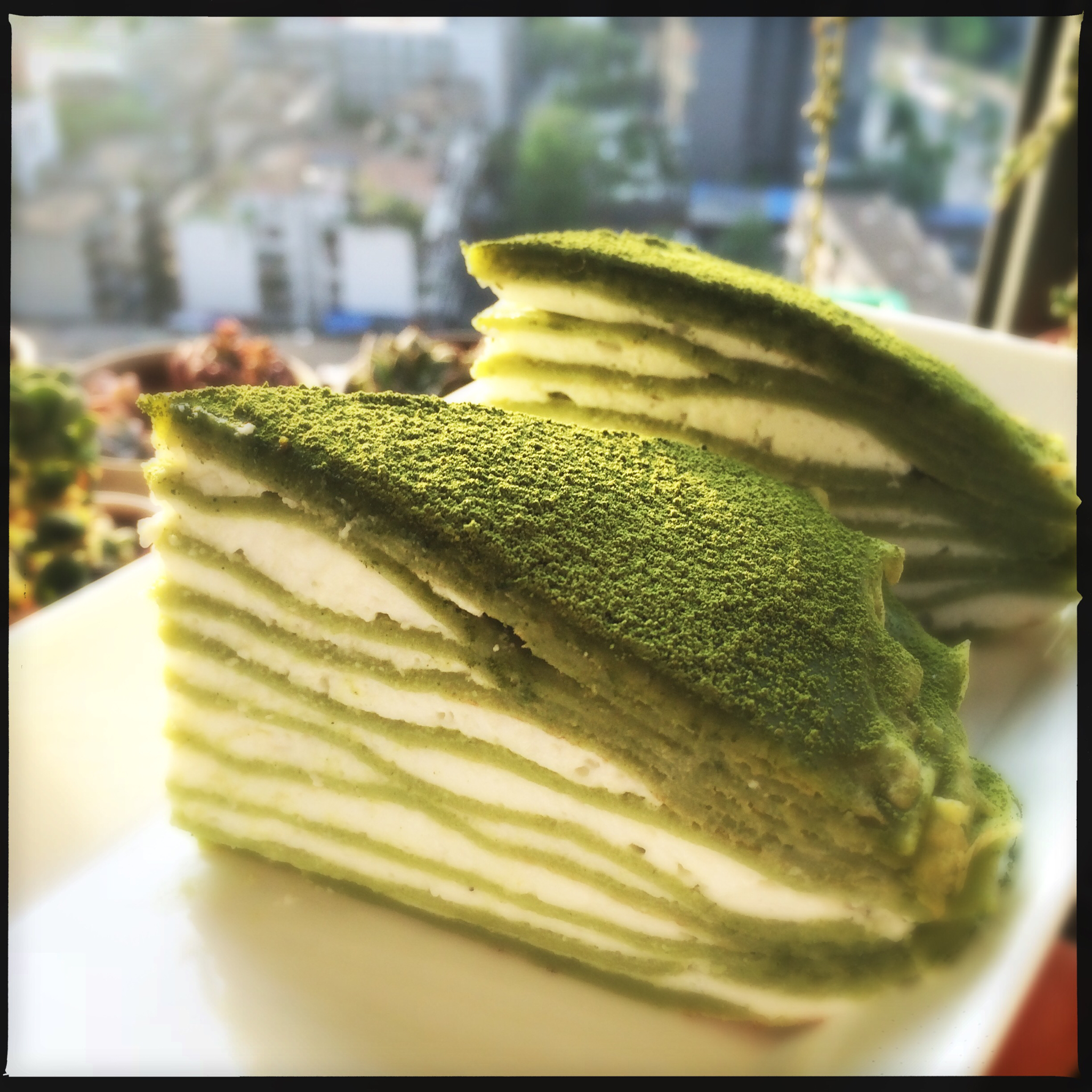 美味的煎蛋糕—抹茶千层蛋糕