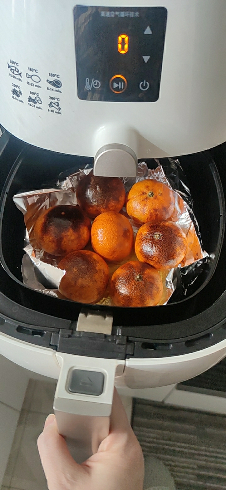 烤橘子润喉咙(空气炸锅版)的做法