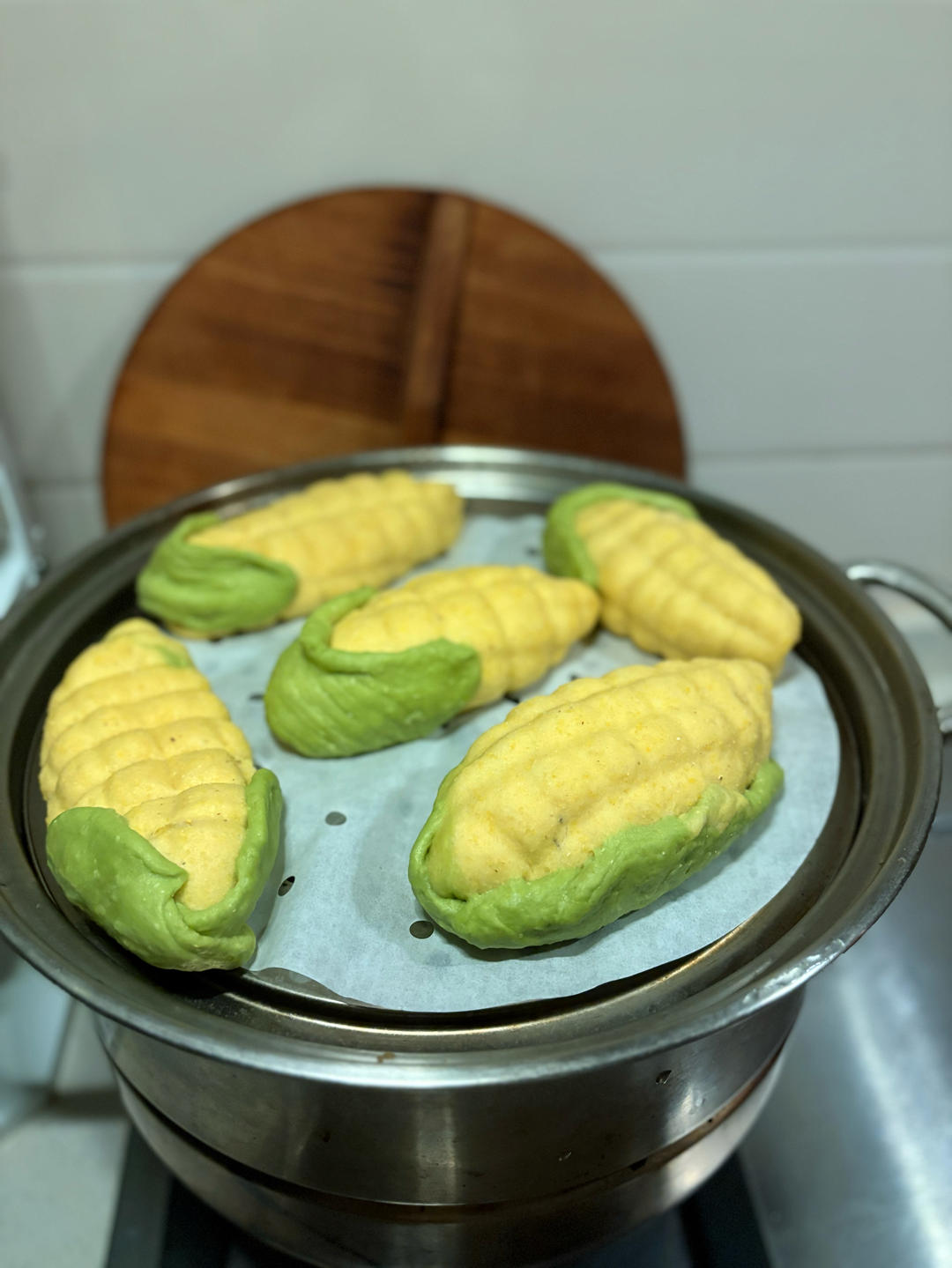 胡萝卜味的玉米馒头(小宝宝无盐无糖版)