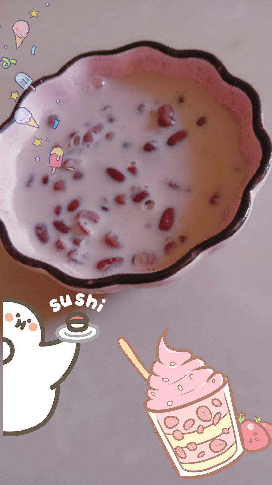 养颜补血的红豆牛奶羹