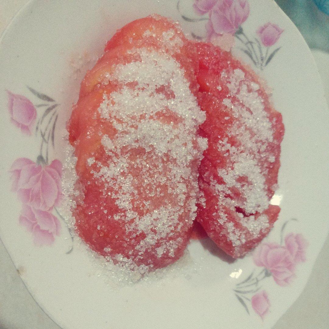 火山下雪——糖撒番茄