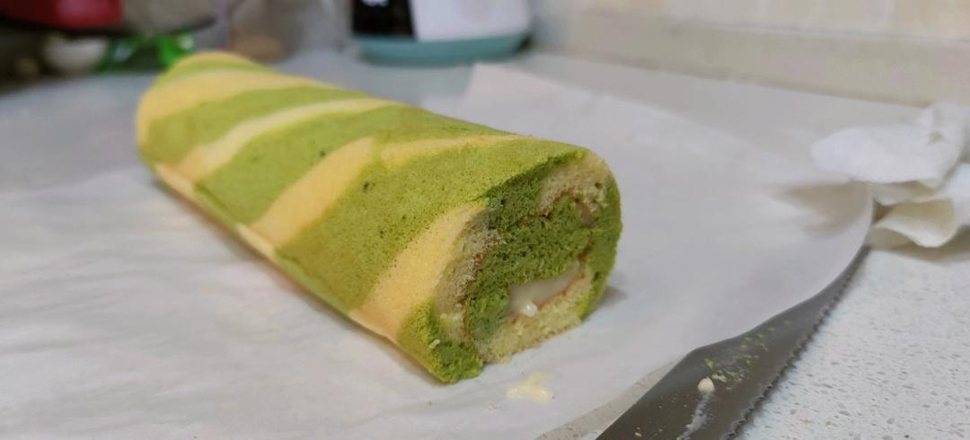 斑斓双色蛋糕卷｜小清新高颜值甜品