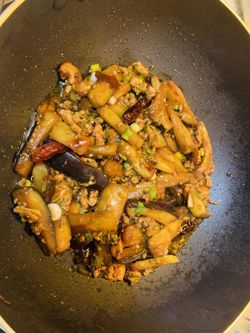 红烧肉沫茄子