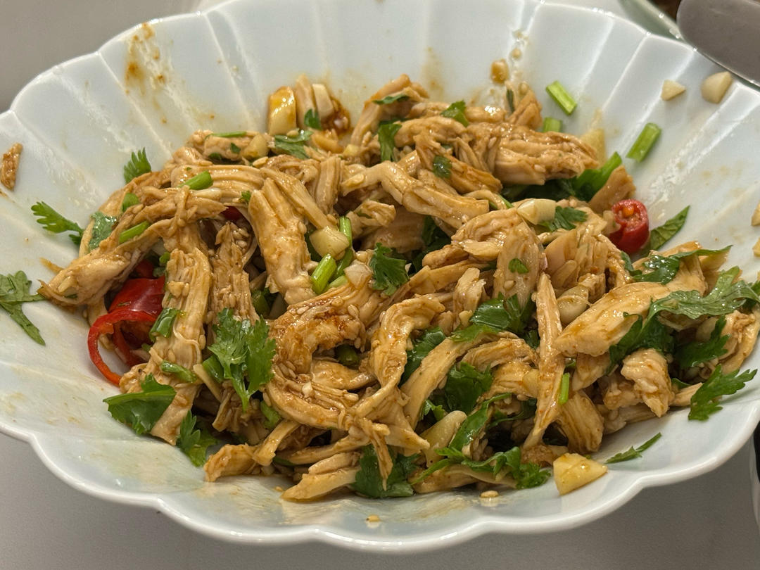 鸡胸肉这样做巨好吃❗️凉拌鸡丝😋低脂高蛋白