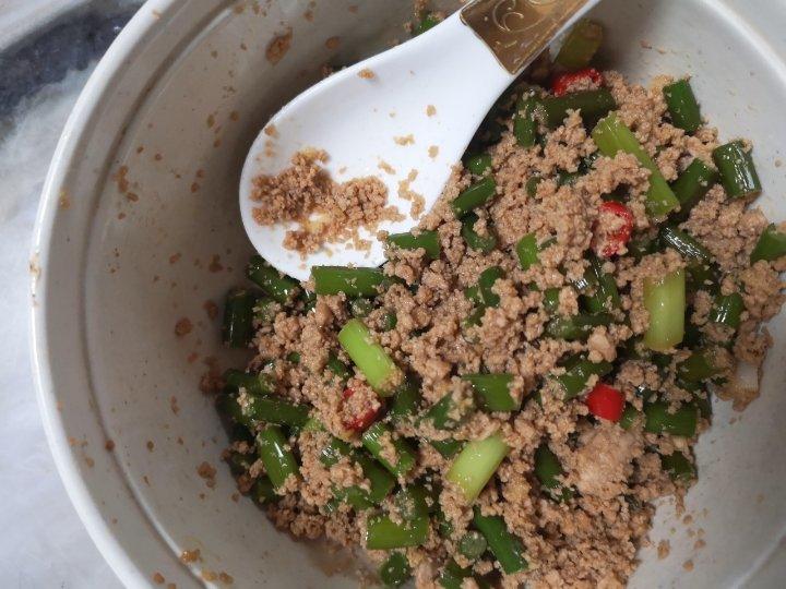 肉末炒蒜苗