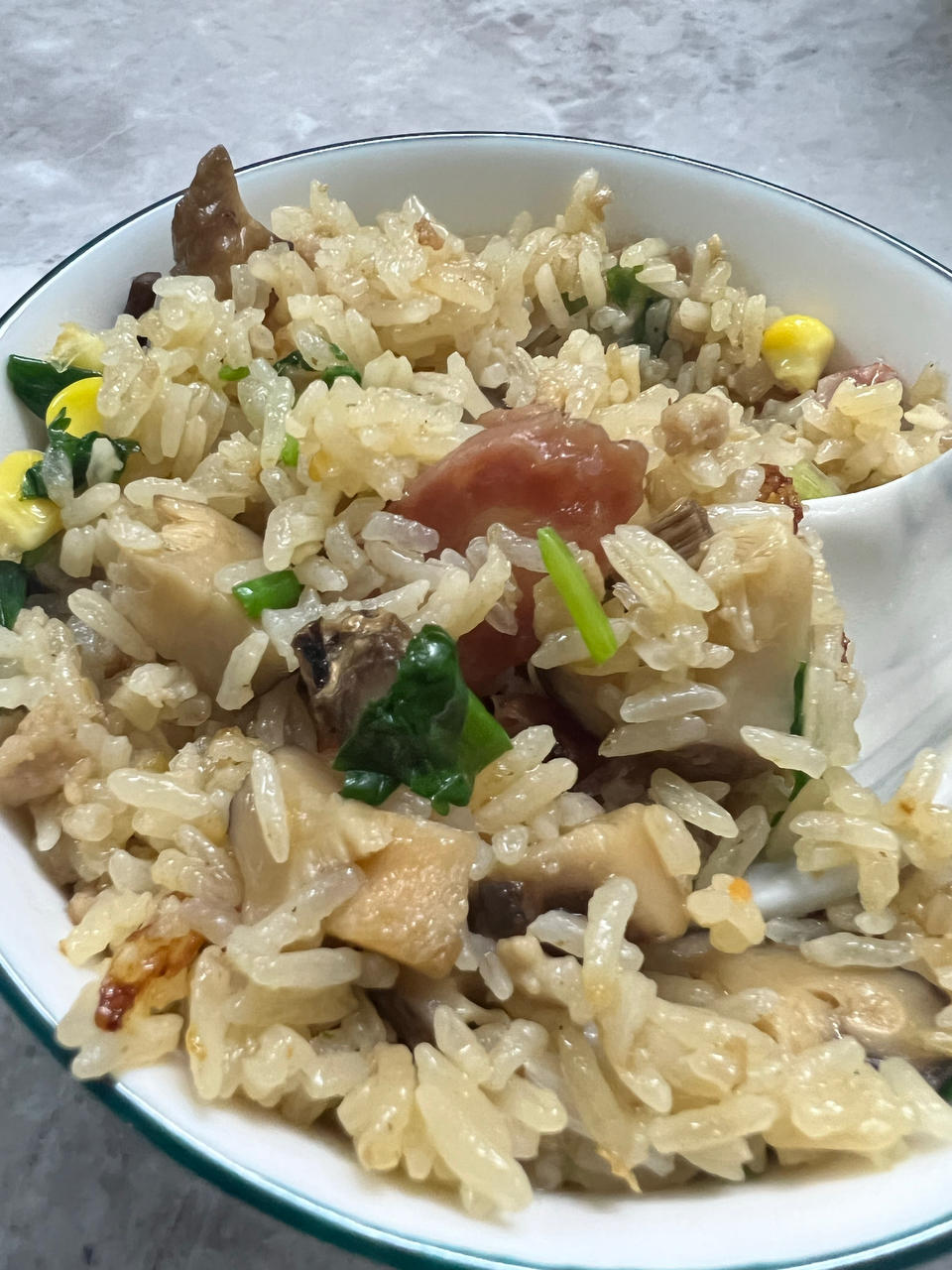 懒人必备～电饭煲腊肠焖饭
