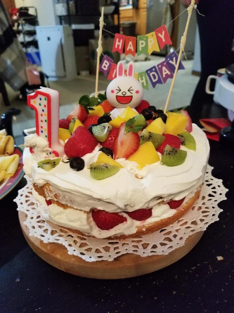 清新水果裸蛋糕