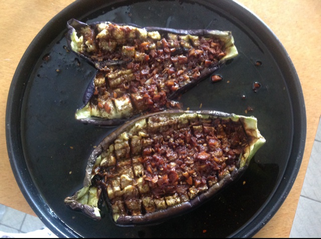 微波炉做出街头烧烤风的茄子