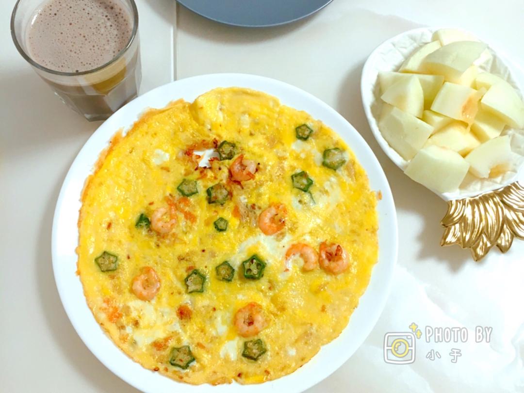芦笋虾仁早餐蛋饼