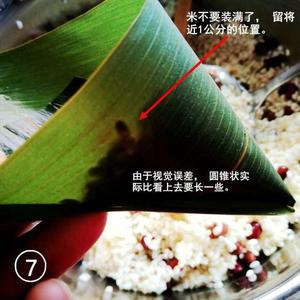 手把手教你包粽子丨红豆糯米粽 · 圆满素食的做法 步骤7