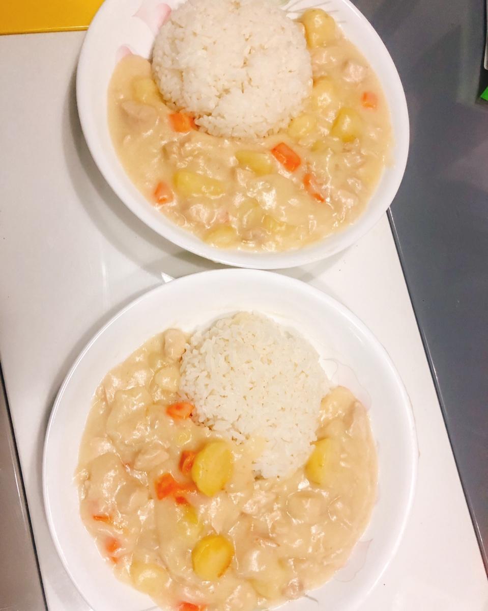 ksm做的白咖喱饭
