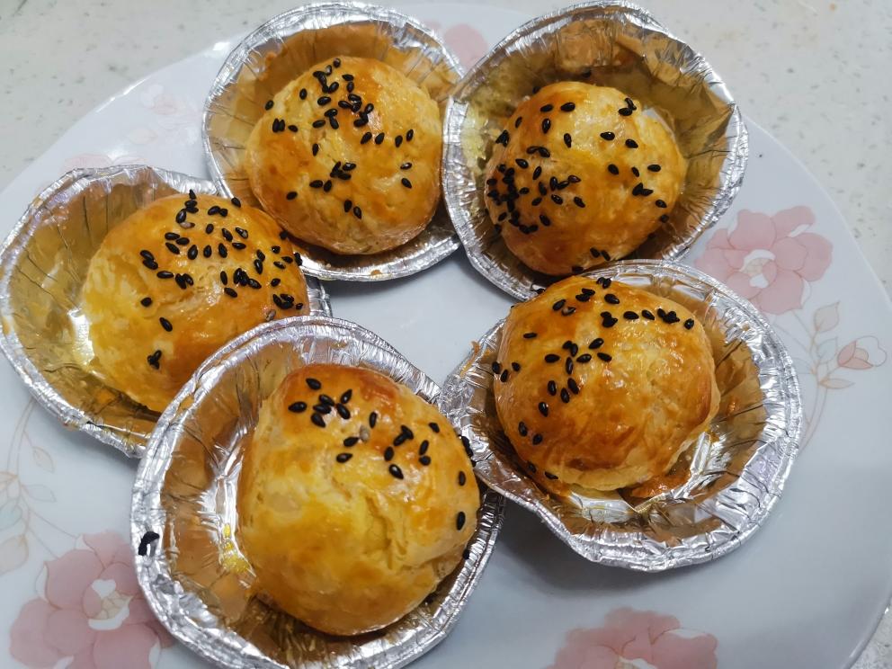 有空气炸锅就能做的小点心「酥皮汤圆」蛋挞皮与汤圆的完美结合👍👍👍