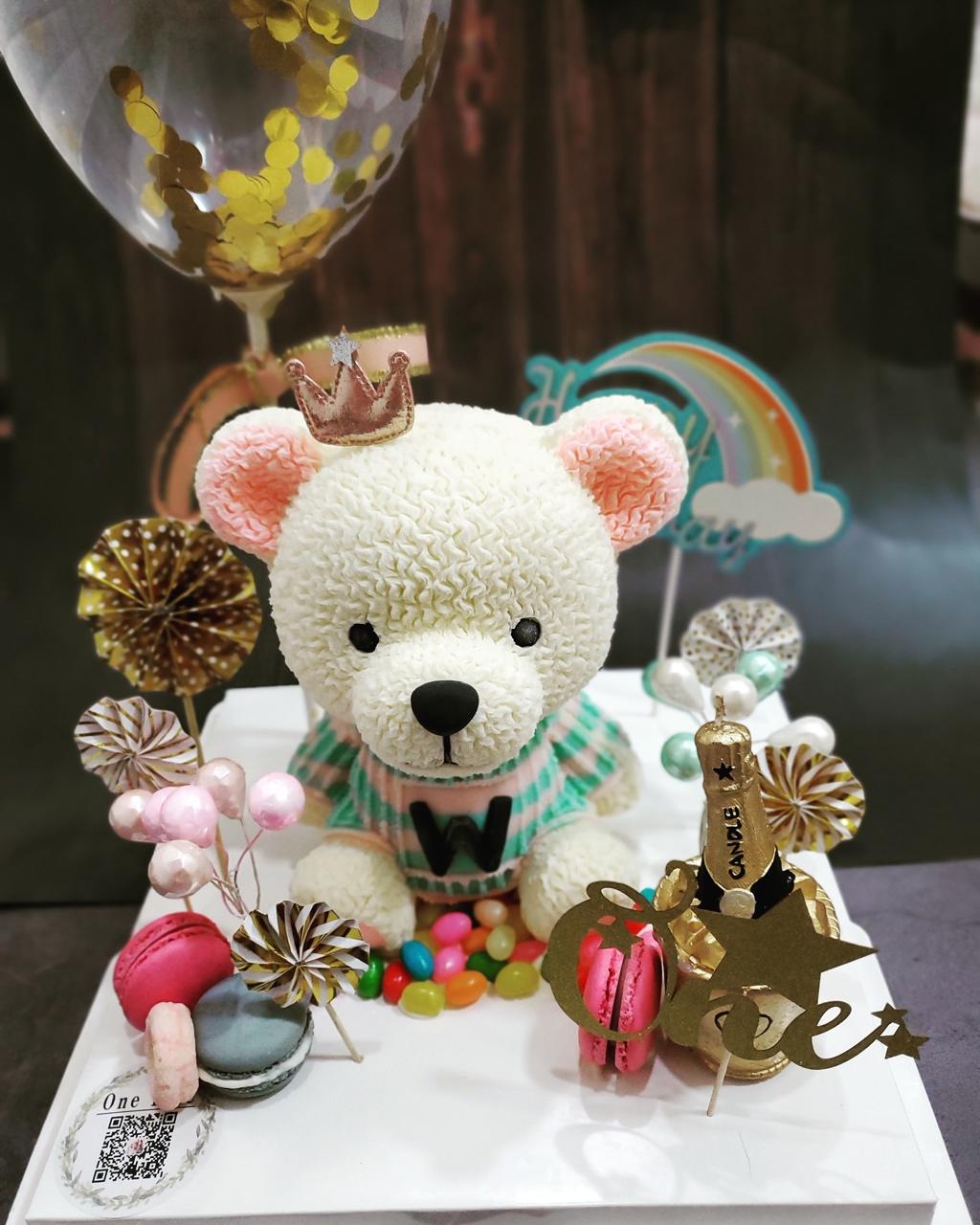 起司猫jj做的3d立体卡通小熊慕斯蛋糕
