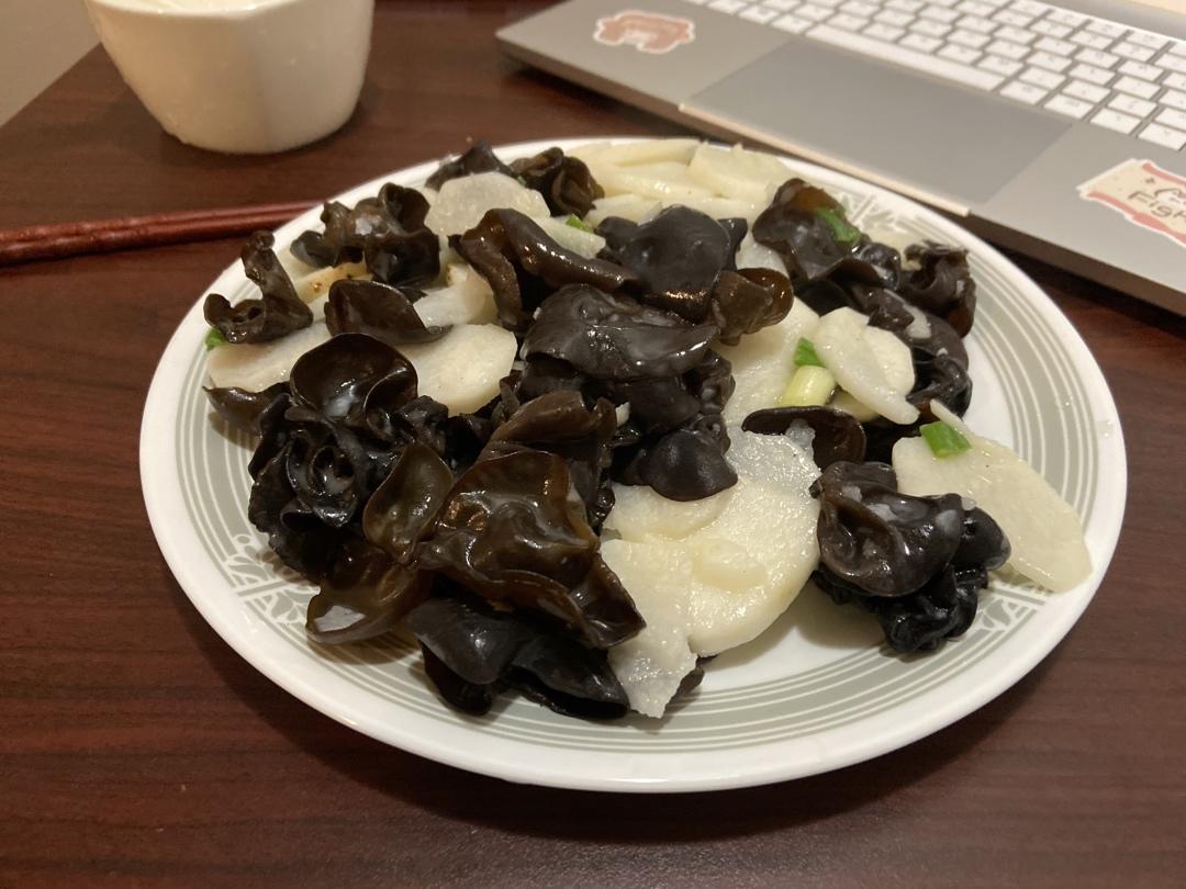 清炒山药木耳