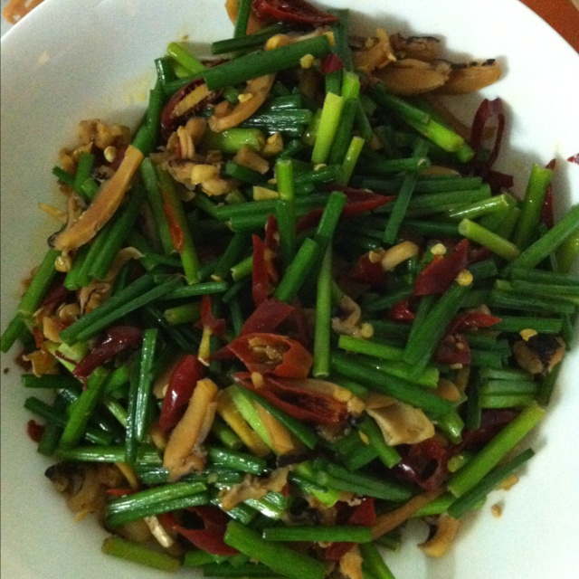 墨鱼干炒韭菜花