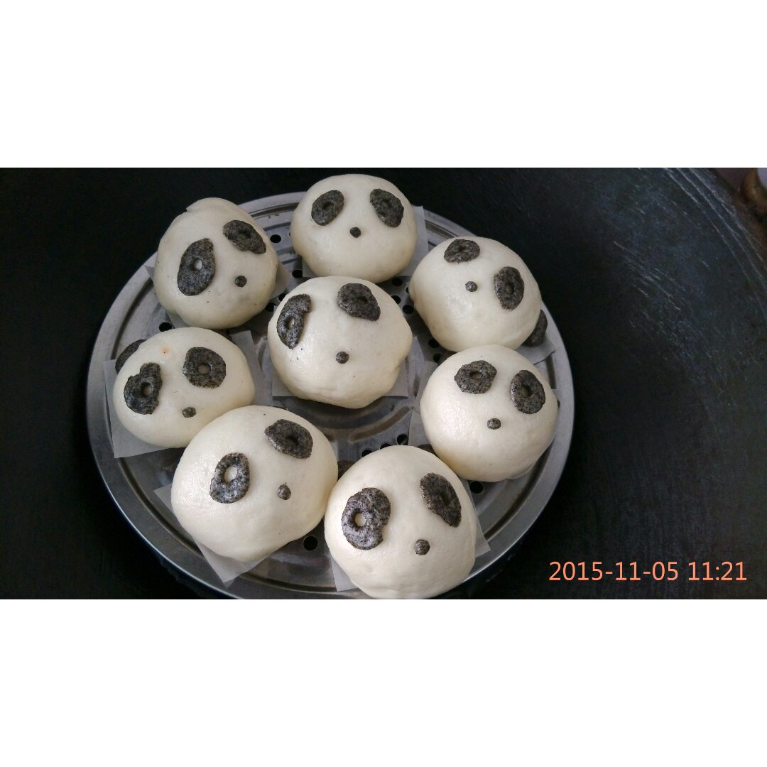 熊猫豆沙包&紫薯包