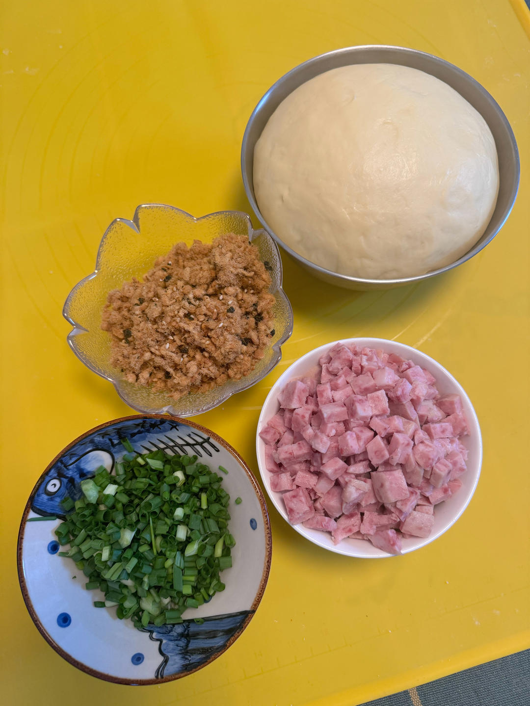 香葱火腿肉松面包