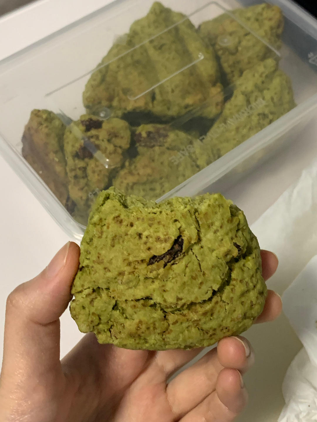 抹茶蜜红豆司康｜淡奶油版