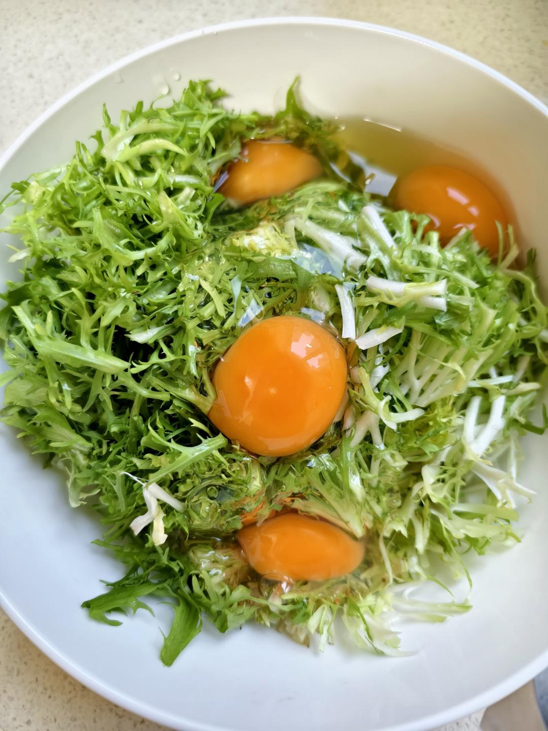 苦苣炒鸡蛋