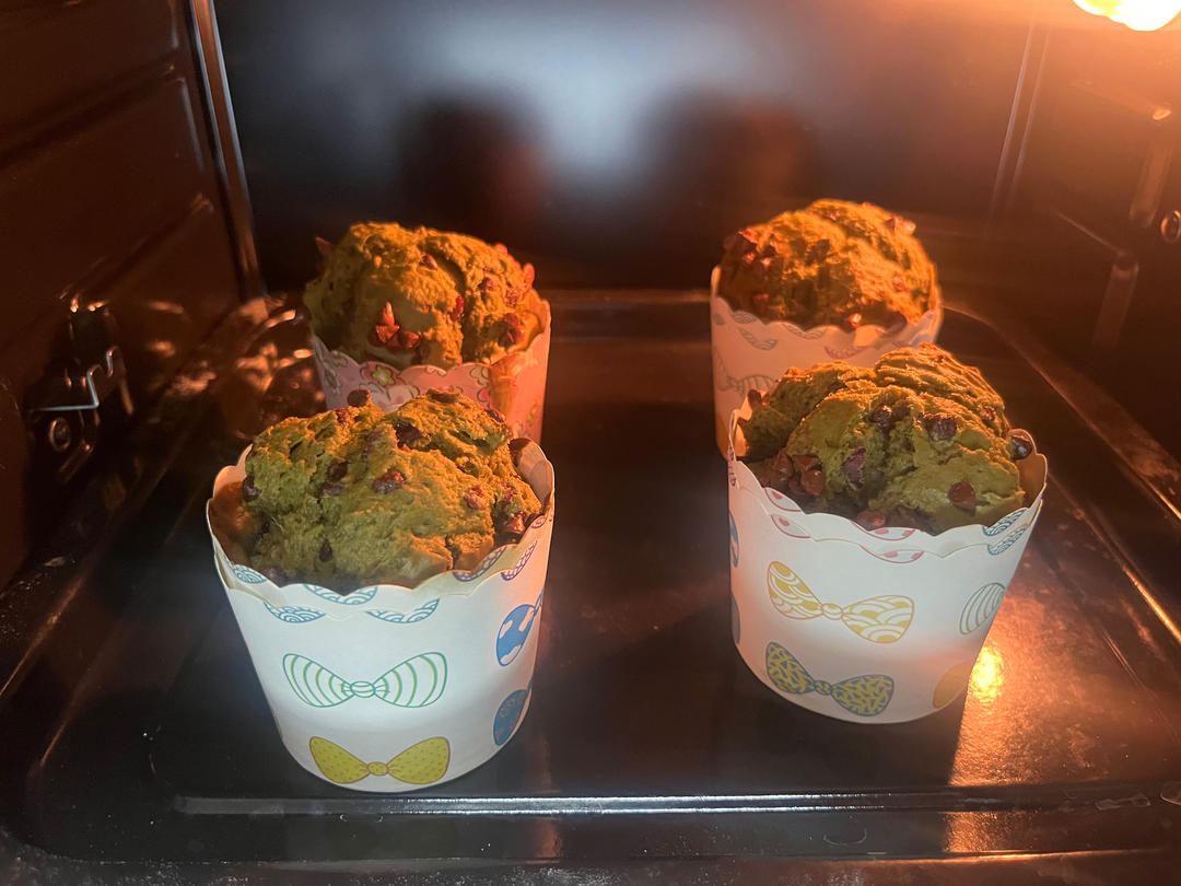 抹茶蔓越莓麦芬～抹茶控不要错过的美味！