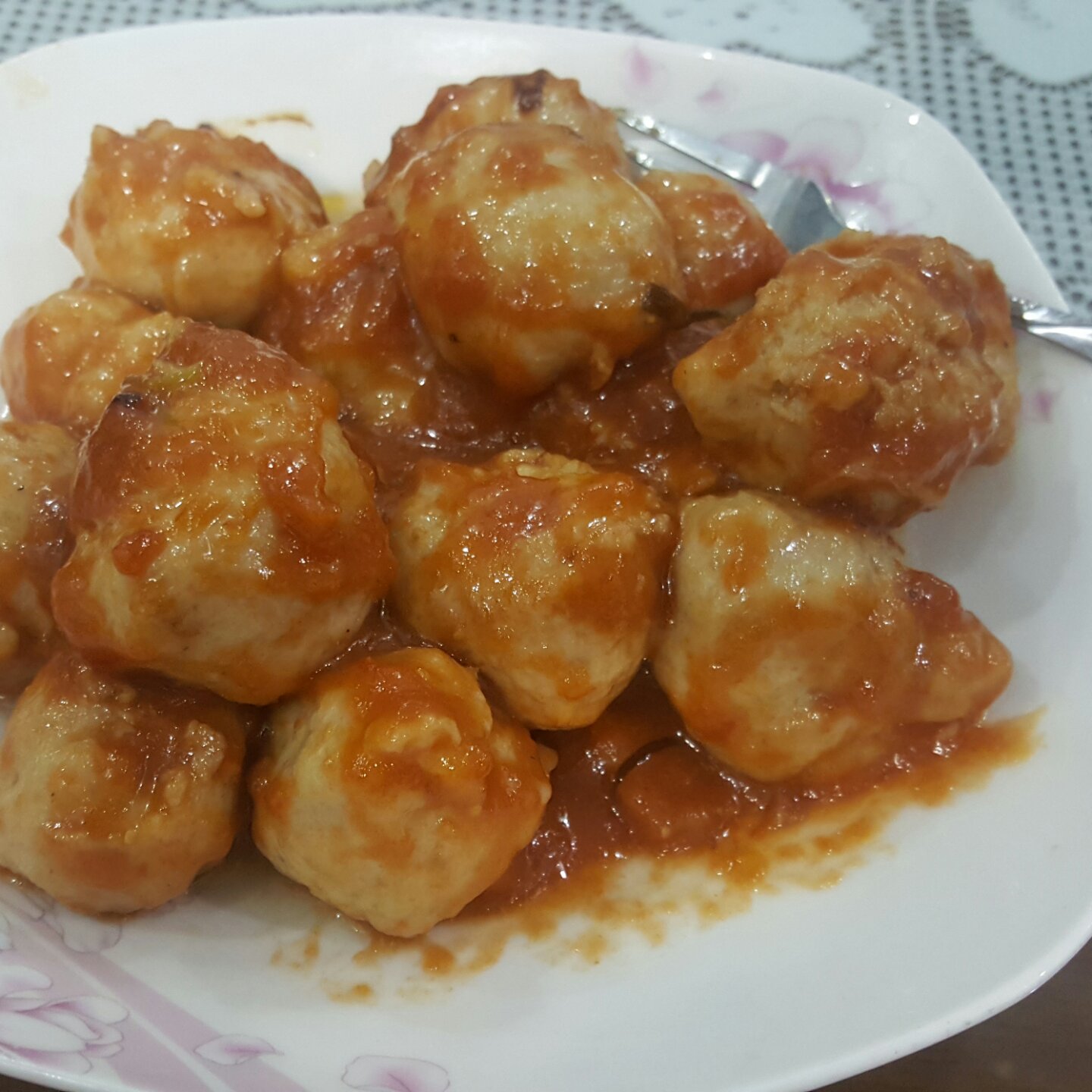 酸酸甜甜【茄汁鸡肉丸】