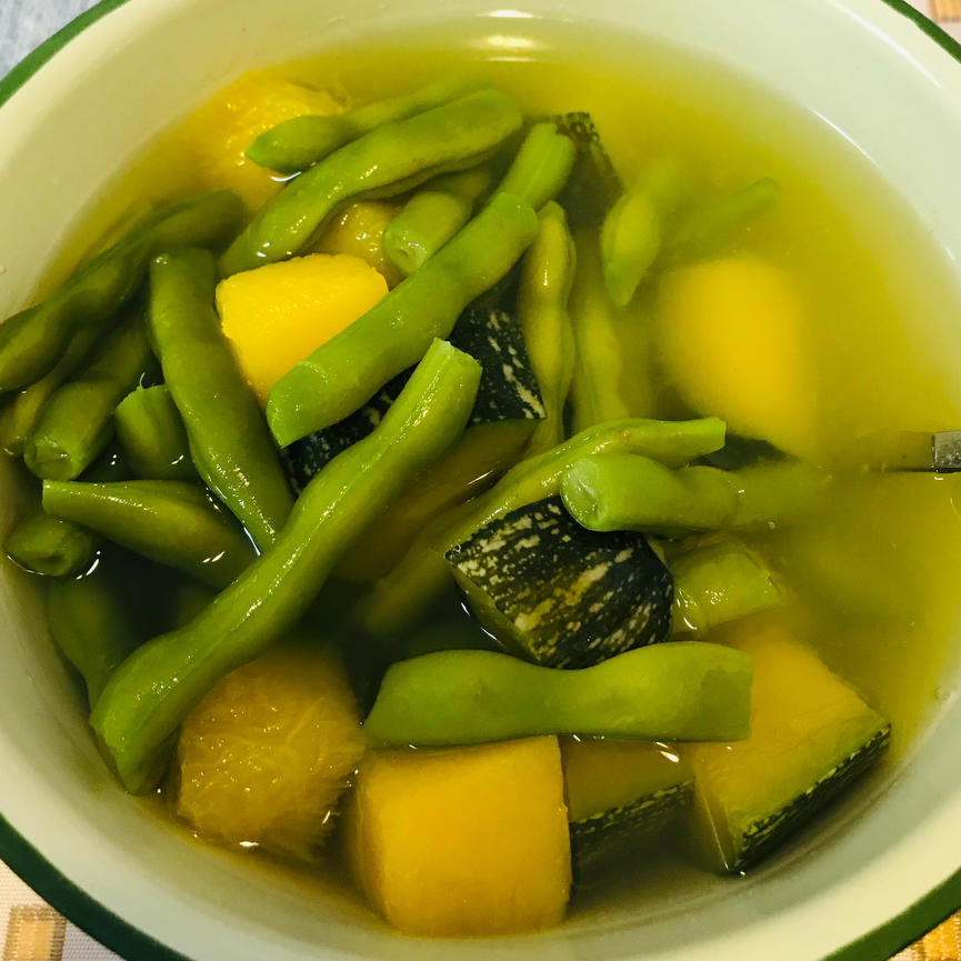 绿豆洋芋豆角南瓜汤（陕南版）