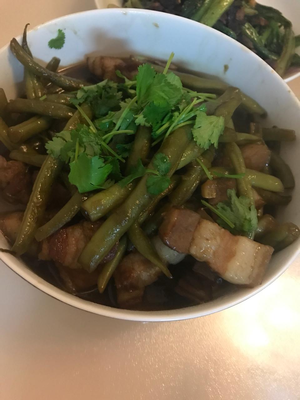 红烧肉炖豆角