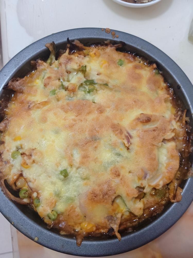 家庭奥尔良鸡肉披萨的做法