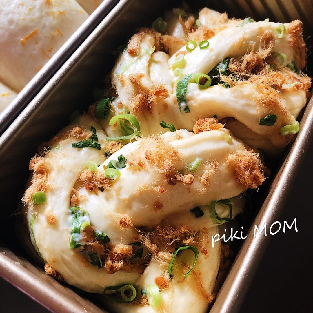 香葱肉松手撕吐司