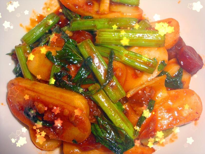 中式韩国酱炒年糕的做法