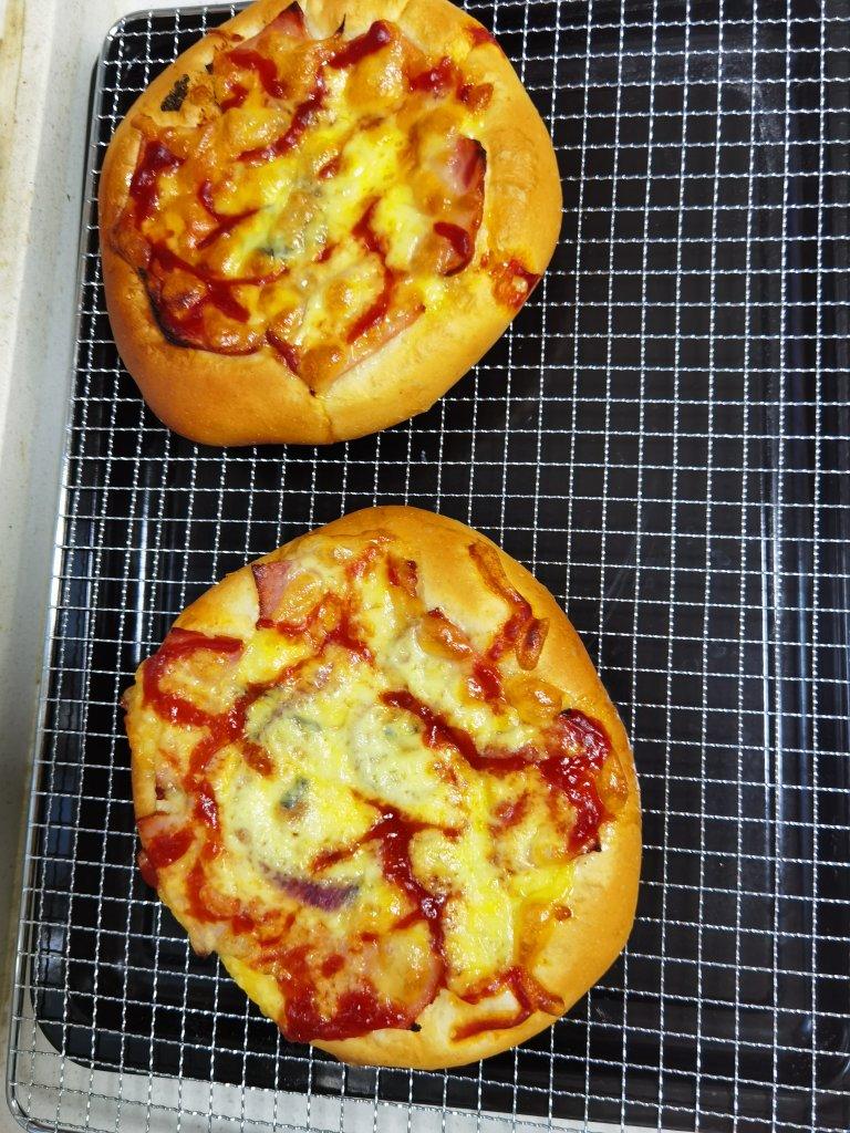 🍕快手简单｜一次发酵｜可可爱爱火腿披萨小面包｜学生早餐