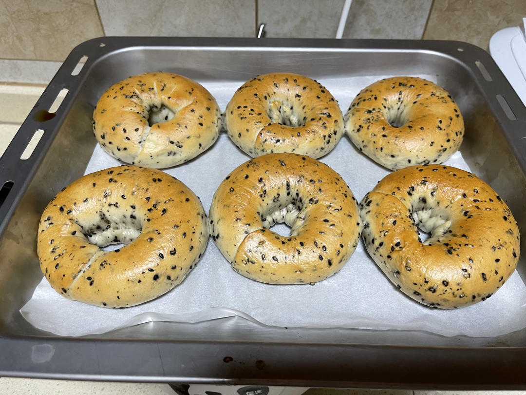 软软的全麦贝果🥯🥯🥯