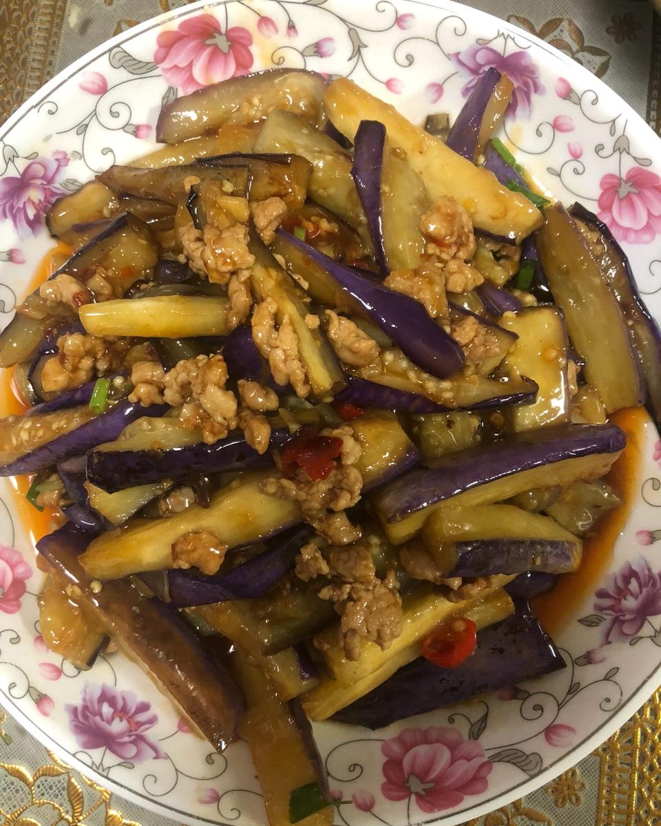 红烧肉沫茄子