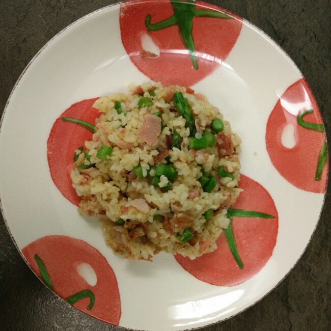 芦笋培根炒饭