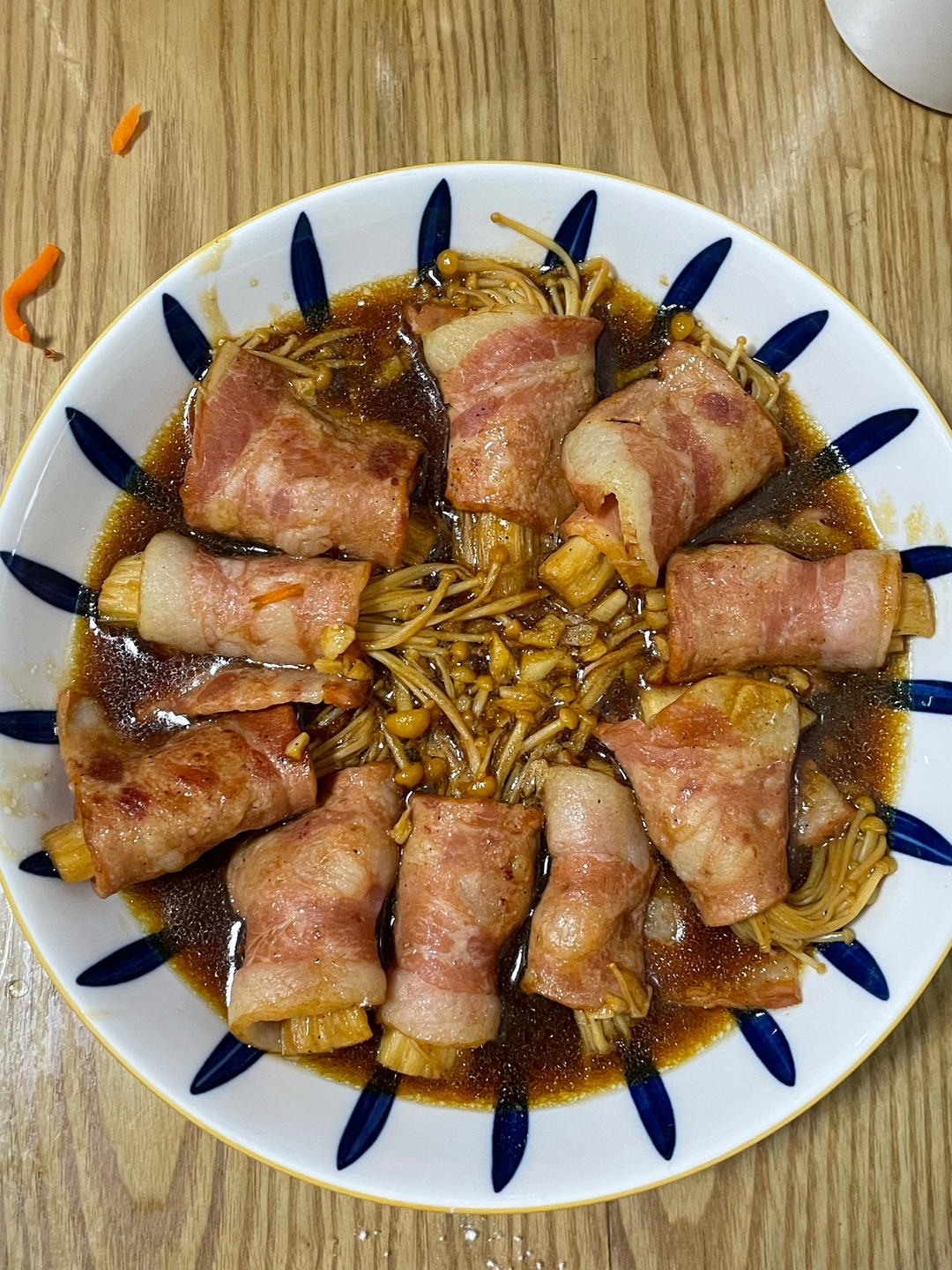 味道超赞 超下饭的金针菇培根卷