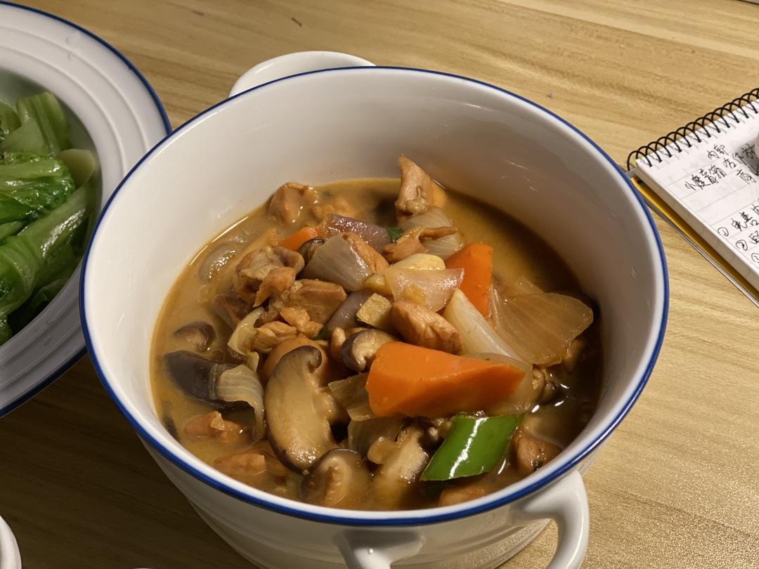 鸡腿肉的黄焖鸡
