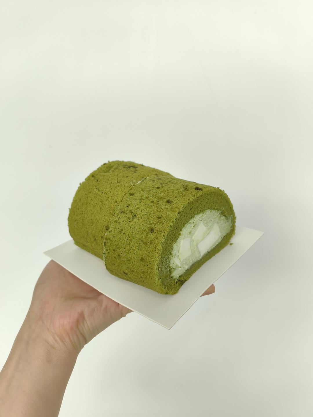 超清新｜斑斓椰香奶冻蛋糕卷｜卷不裂