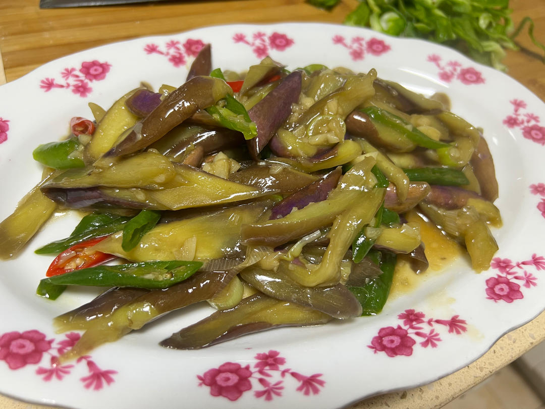 低脂版蒜香茄条