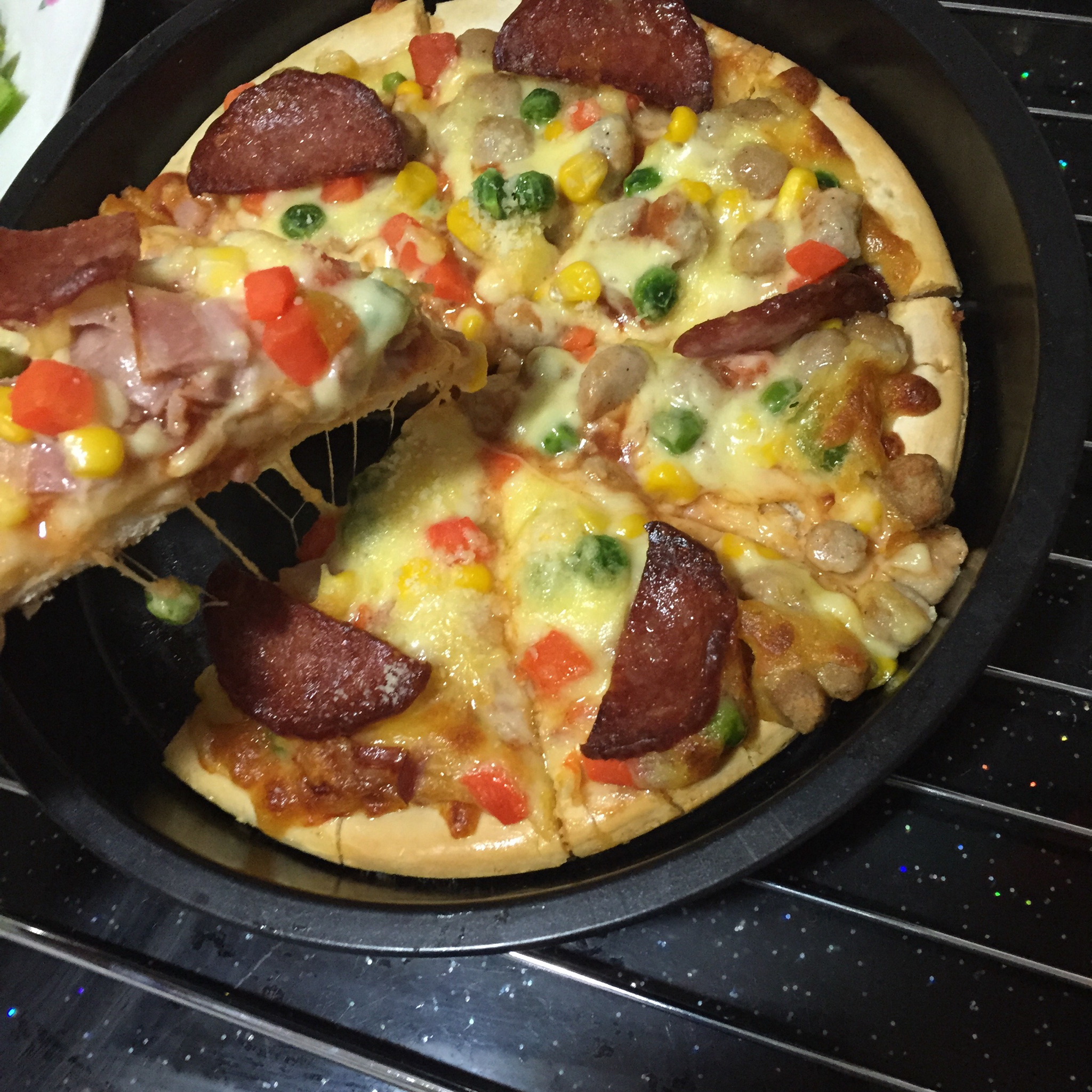 芝士培根火腿披萨Pizza