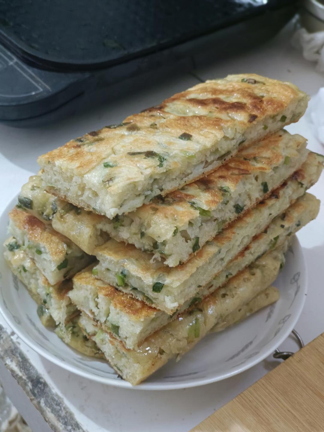 手不沾面做发面大饼